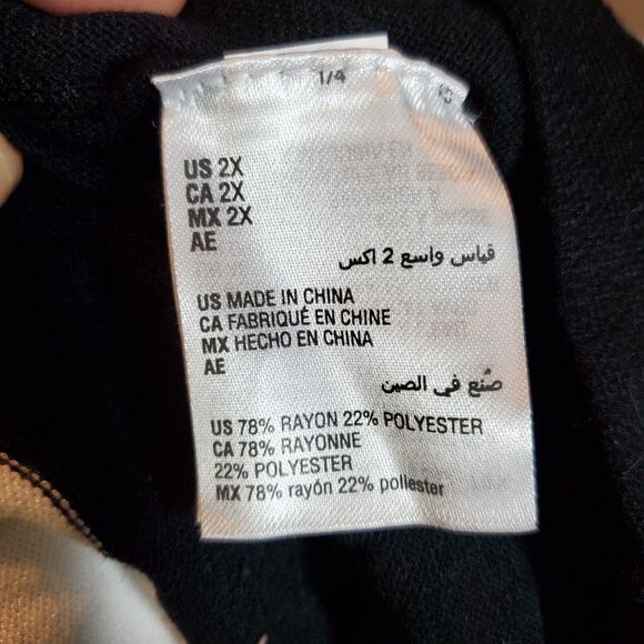 JM Collection Women's Printed Poncho Turtleneck Sweater Size 2X - Picture 6 of 9